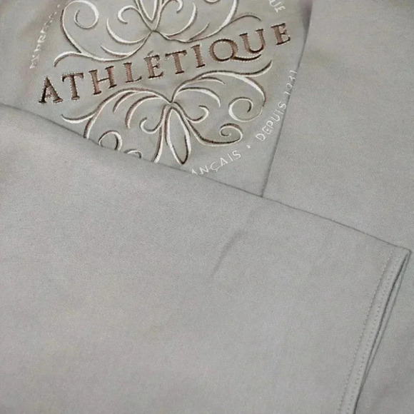 Express Athletique Men's Beige 1/4 Zip Vintage Sweater Jacket - Picture 7 of 7